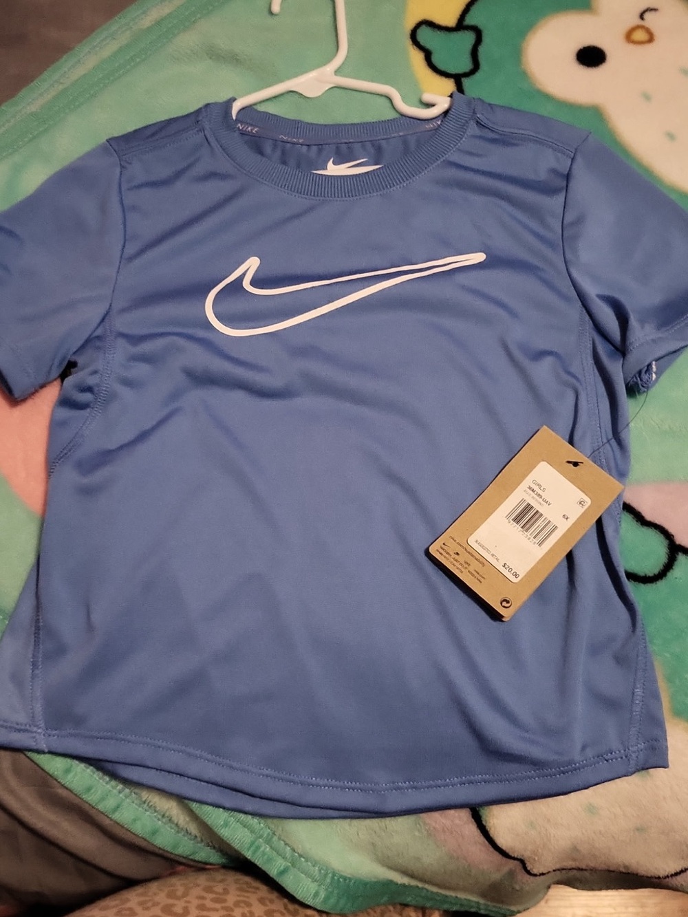 Nike Light Blue Short Sleeve Tee with White Swoosh